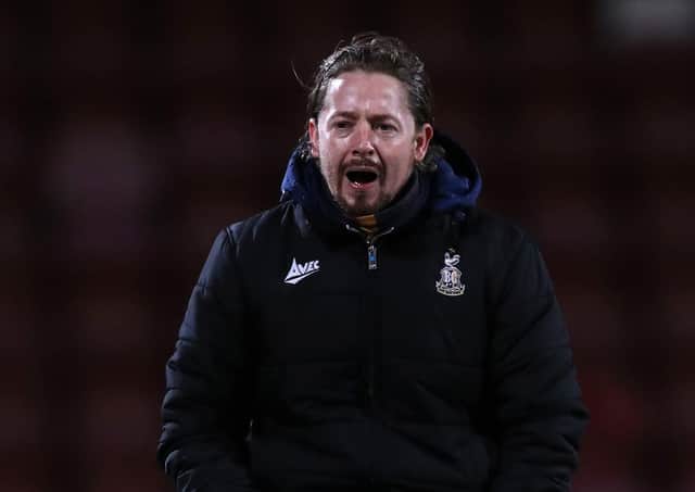 Conor Sellars, joint manager of Bradford City. (Photo by George Wood/Getty Images)