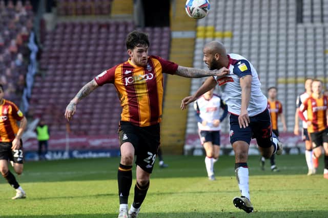 Bradford City's Andy Cook  was on target against Forest Green. Picture: Simon Hulme