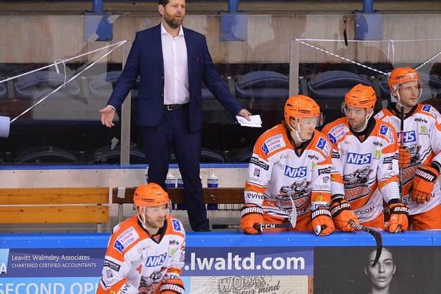 OPENING SALVO: Aaron Fox on the bench in Nottingham on Saturday night. Picture: Dean Woolley.