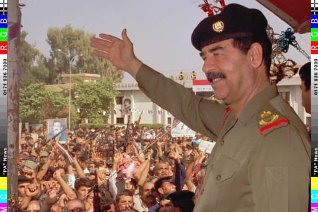 Iraq's dictator Saddam Hussein forced John Major to take action in 1991 to protect the Kurds.