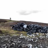 These tyres were recently dumped on Ilkley Moor amid mounting concerns over flytipping and litter.