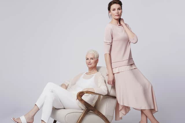 Chalk slim trouser, £95; Blush knit, £135; silk pop on top, £150; vest, now £27.50; blush knit, £135, blush skirt, £110, all at Hope Fashion, which is featuring at York Fashion Week.