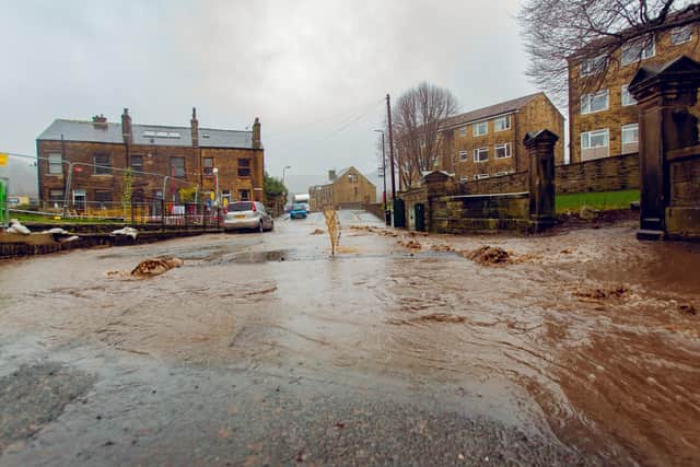 The aftermath of Storm Ciara in flood-hit Mytholmroyd.