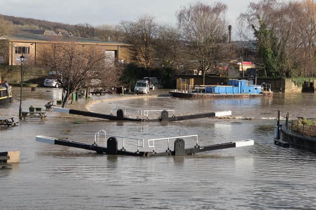 This was Brighouse at the height of Storm Ciara.