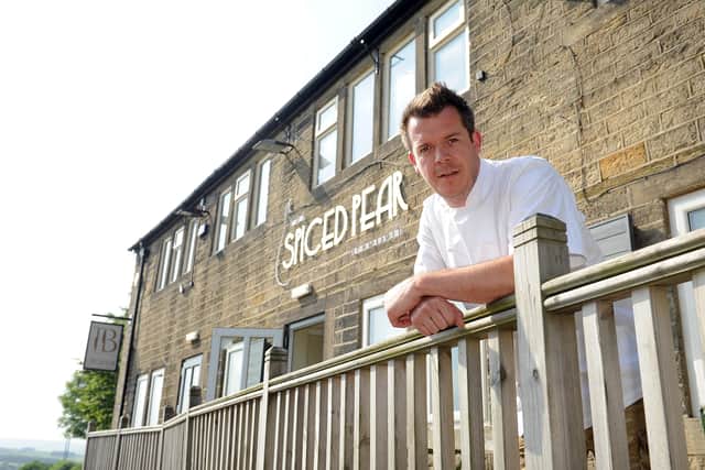 Tim Bilton at his restaurant The Spiced Pear at Hepworth nr Holmfirth where he was tipped to get a Michelin star until cancer struck in 2013 just as he was opening the restaurant