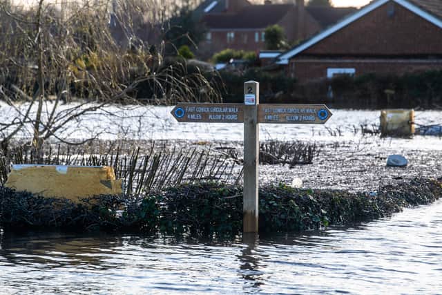 The flooding in East Cowick. Photo: James Hardisty.