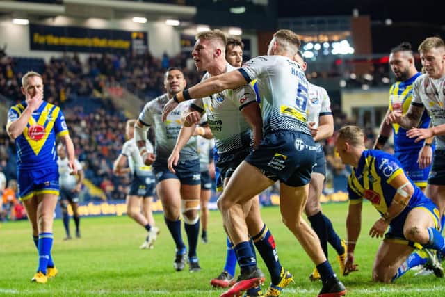 TOUGH START: Warrington Wolves found it hard going when losing heavily at Leeds Rhinos last week. . 
Picture Bruce Rollinson