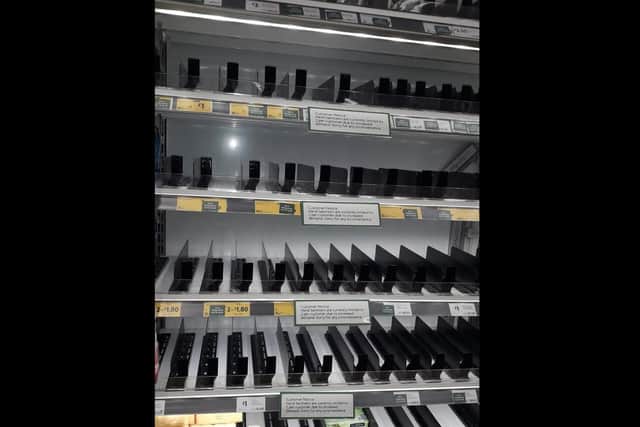 Morrisons in Kirkstall has sold out of soap and hand sanitiser because of panic buying. Pic: Emma Atkinson