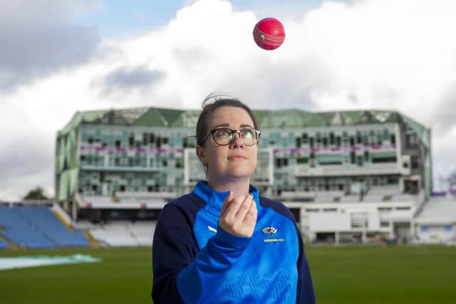 Ready for The Hundred: Yorkshire cricketer Katie Levick at Headingley. Picture: Tony Johnson
