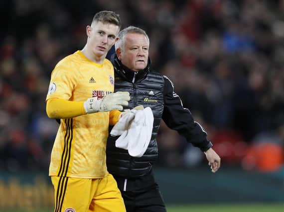 Chris Wilder (right) is keen to bring Dean Henderson back to Bramall Lane for a third season