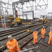 More than 200 railway staff successfully remodelled the track layout between platforms 4 and 6. Picture: Network Rail.