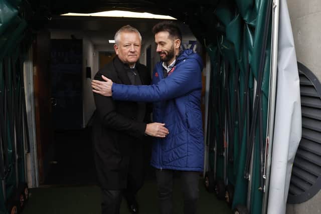 CONTENDERS: Chris Wilder (left) and Carlos Corberan have both been recognised for the jobs they did in December