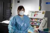 Mary Welling working at York Hospital during the pandemic