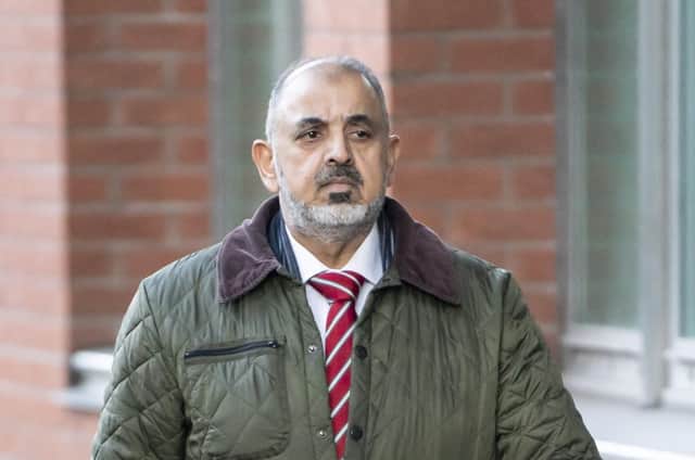 Nazir Ahmed arriving at Sheffield Crown Court