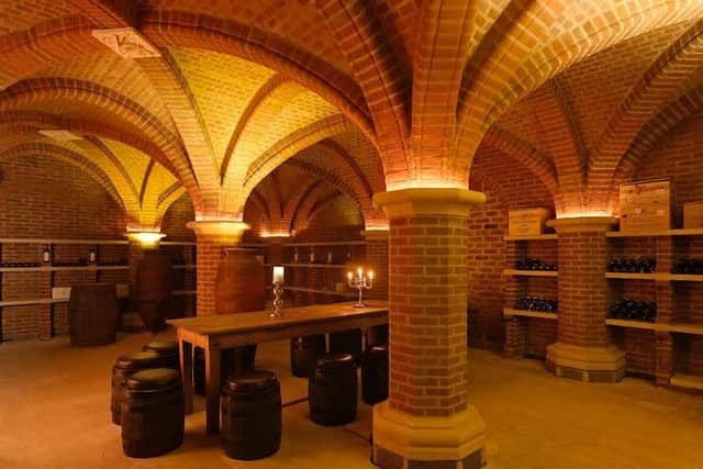 York Handmade helped to create the wine cellars at the Forbidden Corner, near Middleham