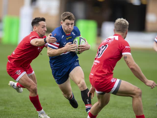 Doncaster Knights Harry Davey and his team-mates will reunite with Jersey next week (Picture: Tony Johnson)