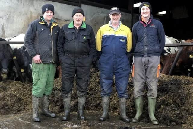 Andrew, Chris and their sons Ryan and Matthew now all farm together