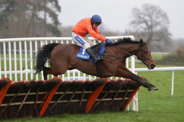 File photo dated 09-01-2021 of Adagio ridden by Tom Scudamore. David Pipe hopes to get Adagio fit and firing in time for the Champion Hurdle after revealing the just-turned five-year-old has resumed training following a setback.
