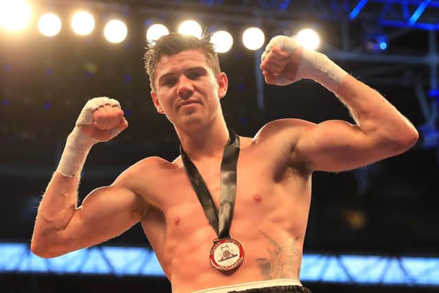 Luke Campbell celebrates victory over Darleys Perez in the WBA Leightweight Eliminator bout  at Wembley Stadium on April 29, 2017 in London, England.  (Picture: Richard Heathcote/Getty Images)