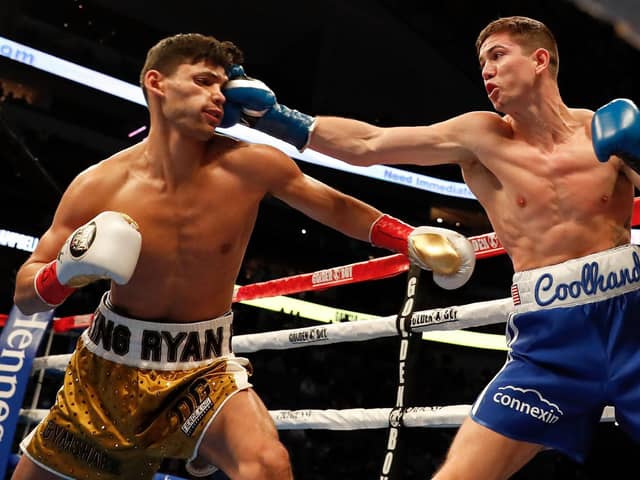 Last action hero: Luke Campbell (R) lands a right against Ryan Garcia during the WBC Interim Lightweight Title fight at American Airlines Center on January 02, 2021 in Dallas, Texas. (Picture: Tim Warner/Getty Images)