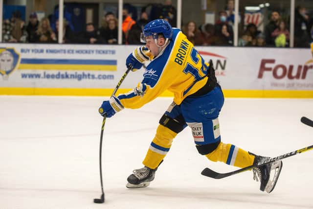 Kieran Brown scored twice for Leeds Knights but it couldn't prevent defeat at home to MIlton Keynes Lightning
 Picture: Bruce Rollinson