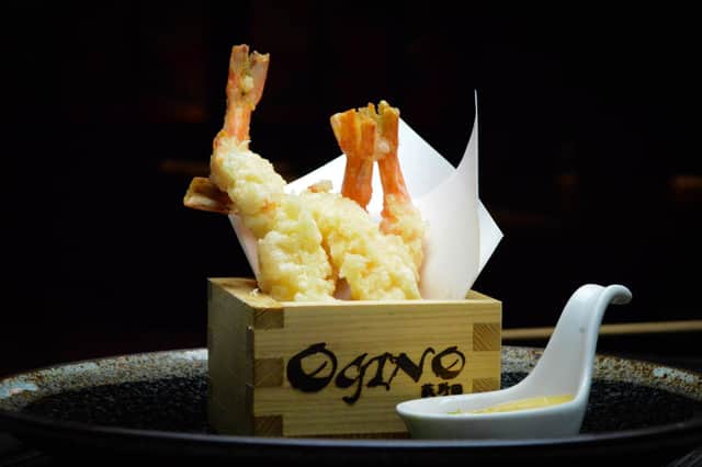 Ebi tempura dish. (Dave Lee).