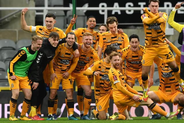 SHOCK: Cambridge United added to their schedule with a victory at Newcastle United secured with a goal by Joe Ironside, son of former Scarborough and Middlesbrough goalkeeper Ian