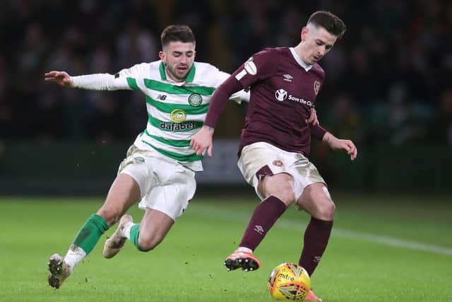 Hearts' Jamie Walker - right -  is expected to sign on loan at Bradford City until the end of the season. Picture: Jane Barlow/PA