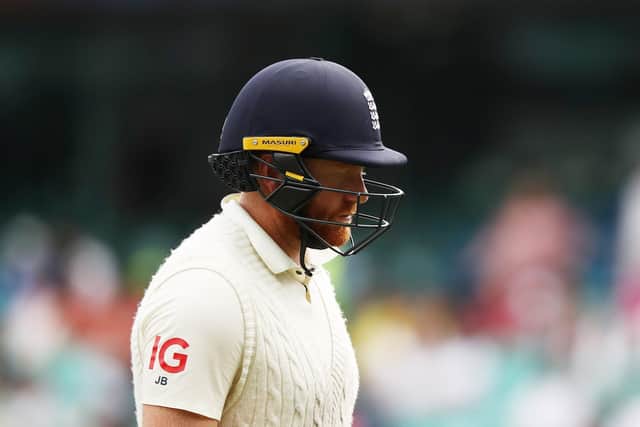 England's Jonny Bairstow walks off after being dismissed during day five of the fourth Ashes test at the Sydney Cricket Ground, Sydney. He now has a thumb injury that could rule him out of the fifth Test (Picture: Jason O'Brien/PA Wire)