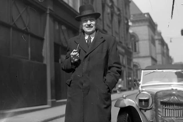 Clement Attlee during a visit to Leeds.