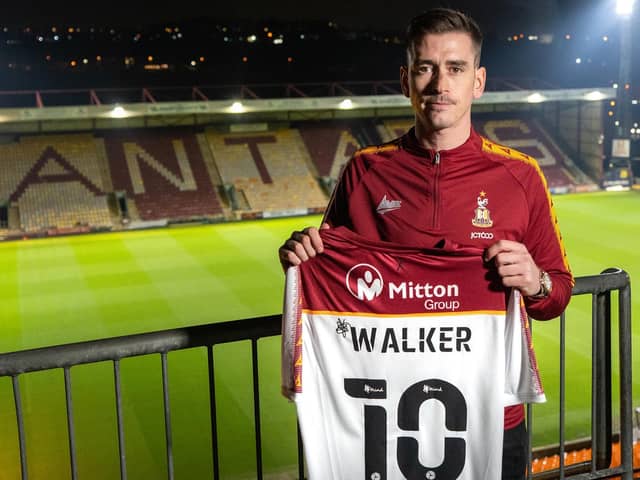 NEW ARRIVAL: Jamie Walker has joined Bradford City on loan from Heart of Midlothian