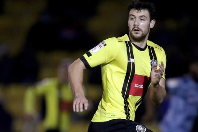 TARGET: Harrogate Town's Connor Hall looks set to leave