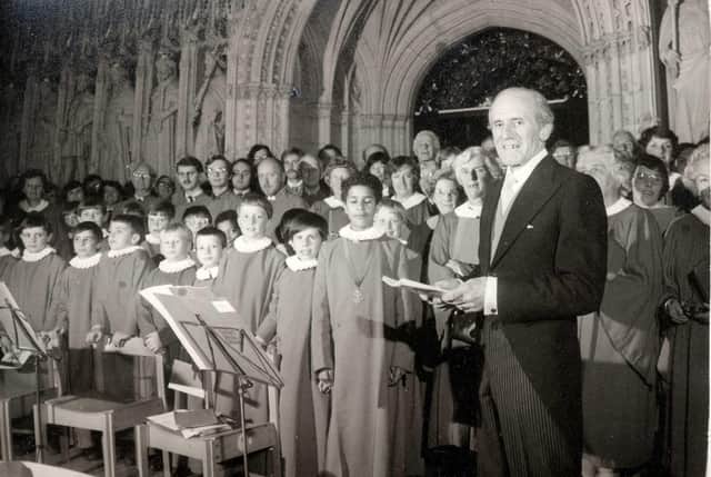 Francis Jackson at a celebration concert for his retirement in 1982. Picture: Archive of Recorded Church Music.