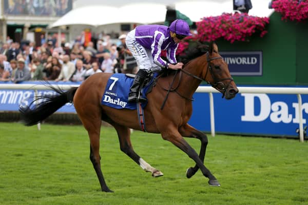 Queen of York: Snowfall and Ryan Moore coming home to win the Darley Yorkshire Oaks last season - her second win of the season on Knavesmire. Picture: Nigel French/PA Wire.