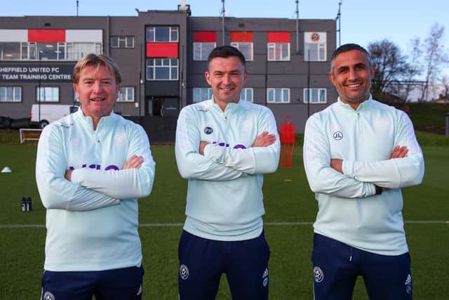 Stuart McCall, Paul Heckinbottom and Jack Lester at the Randox Academy, Sheffield. (Picture: Simon Bellis/Sportimage)