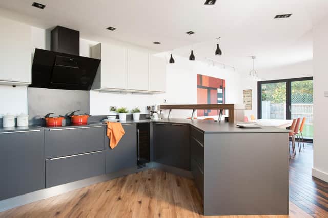 The kitchen is by Yorkshire-based Arlington Interiors