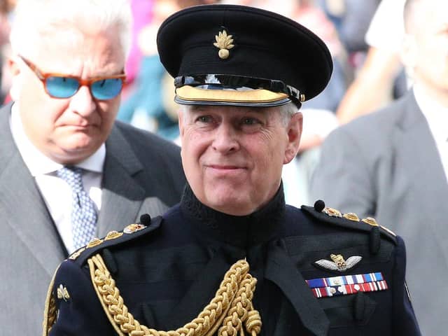 The Duke of York, in his role as colonel of the Grenadier Guards, at a memorial in Bruges to mark the 75th Anniversary of the liberation of the Belgian town in 2019