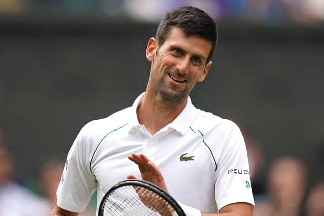 Novak Djokovic. Picture: Adam Davy/PA Wire.