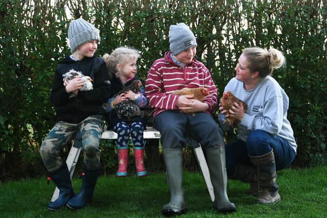 Lucie juggles looking after animals with her three children