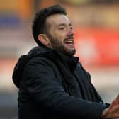 Huddersfield Town head coach Carlos Corberan, pictured on the touchline against Swansea City. Picture: Bruce Rollinson.