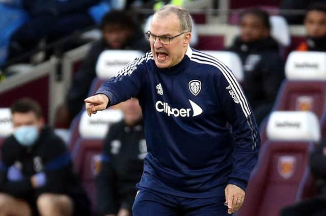 PRIDE: Marcelo Bielsa was delighted with Leeds United's character at West Ham United