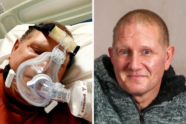 Andrew Pugh, 52, initially refused to get the Covid-19 vaccine
