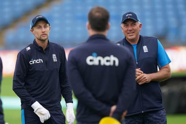 UNDER PRESSURE: Test captain Joe Root and coach Chris Silverwood are both facing questions about their respective futures. Picture: Mike Egerton/PA