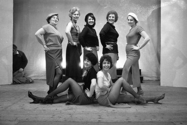 After their successful 'Those Good Old Days' last year the St Andrews Players and the Jay H Singers have come up with what promises to be another lively production. Called simply 'A Revue' it is produced by Mrs J Mitchell, with Mr J Hunt as the musical director. Pictured above are the ladies of the chorus line-up
