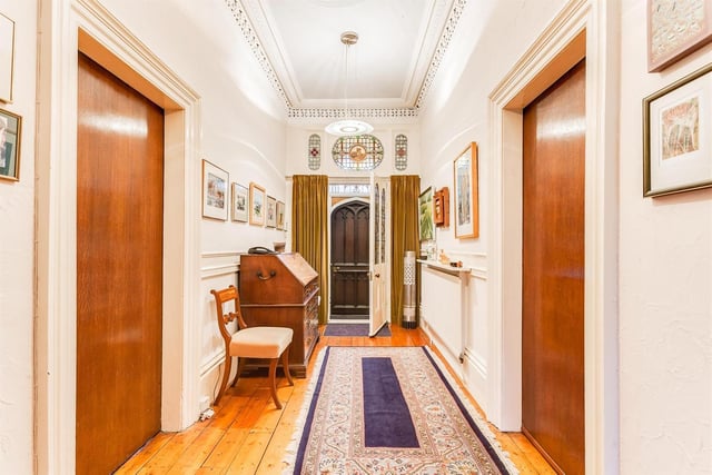 Decorative features such as cornices, ceiling roses and dado rails can be seen througout the property.