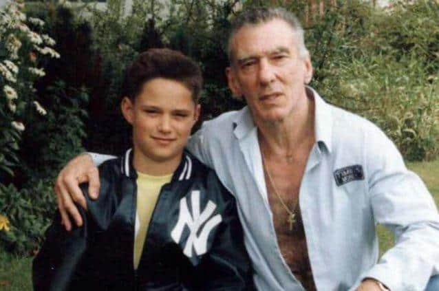Brad Lane with Reggie Kray. Brad's mum was found dead this week ahead of a court case in Sheffield (Photo: SWNS)