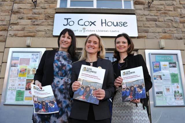 Jo Cox's siter Kim Leadbeater (now Batley and Spen MP), centre, with Rachel Reeves and Seema Kennedy, launching the final report of the Jo Cox Loneliness Commission in 2017. Picture: Tony Johnson.