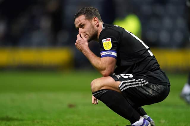 Sheffield United's Billy Sharp appears dejected after the Sky Bet Championship match at Deepdale, Preston. (Picture: PA)