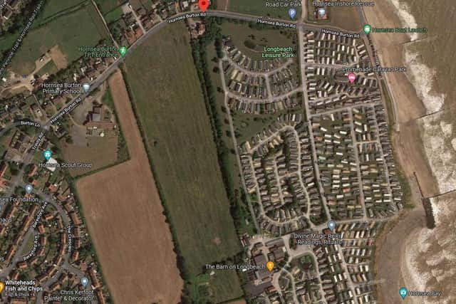 The fields earmarked for the new estate are next to Longbeach Leisure Park  Picture: Google Maps
