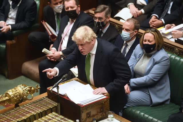 Boris Johnson at Prime Minister's Questions this week.